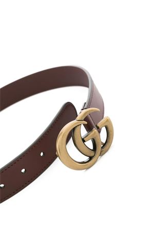 Brown calf leather belt GUCCI KIDS | 4327071AAOS6123